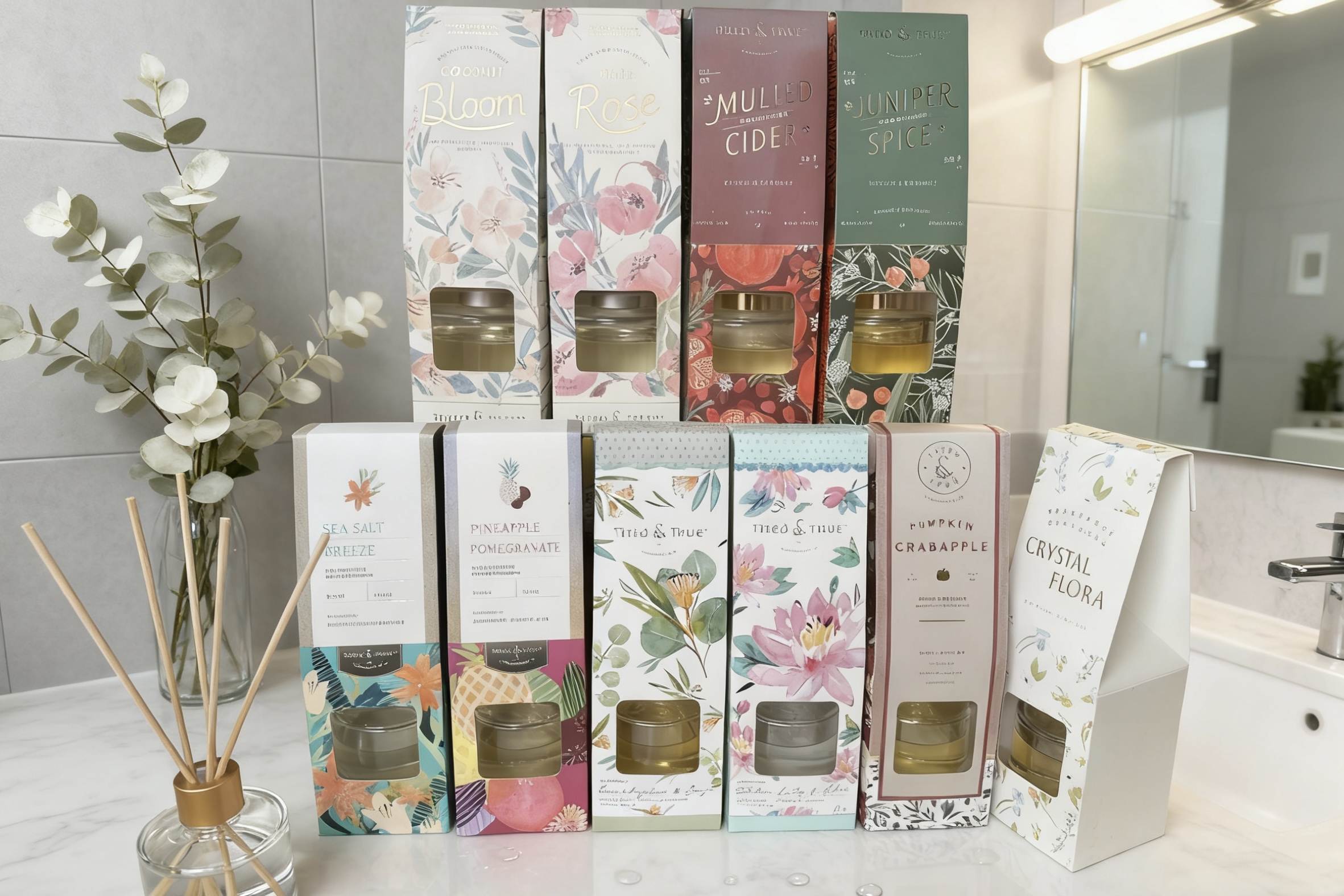 Diffuser Set - Envelope Box with Multiple Scent Choices Lg - 100ml (2)